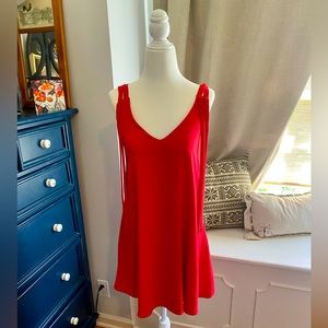 Zara Trafaluc Collection Red Mini with tassel detail and low back.